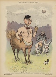 Edmond Blanc, Franse racepaard eigenaar en fokker. Illustratie voor Le Rire