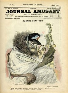 Illustratie van Charles Leandre (1862-1934) voor de omslag van Le Journal Fun door Charles Leandre