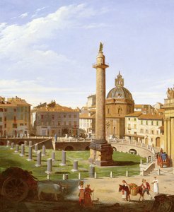 Een uitzicht op het Forum van Trajanus, Rome, 1821