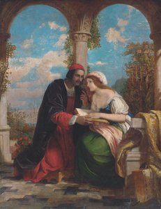 Abelard en Heloise op een terras
