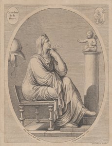 Grandeur de la pierre, naar Eliz. Cheron, 1665-1728 door Charles Louis Simonneau
