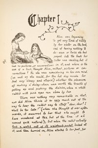 Alice met haar zus, illustratie uit Alice