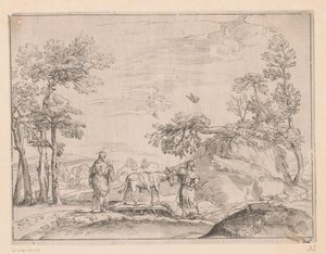 Vlucht naar Egypte door Charles Macé (attributed to)