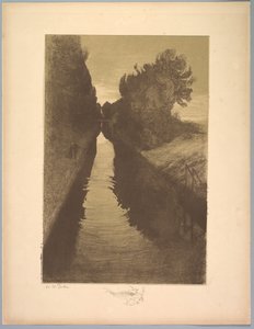 Suite de Paysages: Landschap, Plaat 1, Remarque, Een vis, 1892-1893 door Charles Marie Dulac