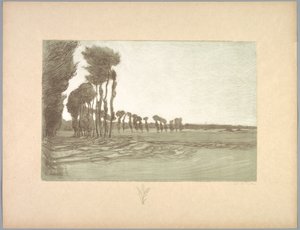 Suite de Paysages: Landschap, Plaat 5, Remarque, Drie Tarwestengels, 1892-1893