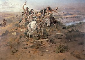 Indianen ontdekken Lewis en Clark