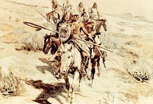 Terugkeer van de krijgers door Charles Marion Russell