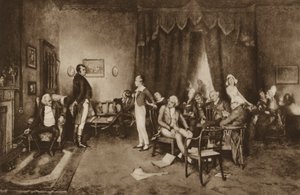 Ontmoeting van Robert Burns en Sir Walter Scott, Edinburgh door Charles Martin (after) Hardie