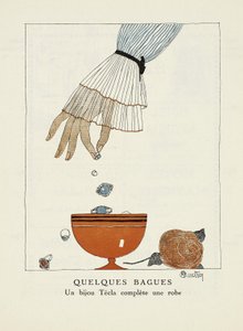 Advertentie voor "Tecla", uit Gazette de Bon Ton, gepubliceerd 1920 door Charles Martin