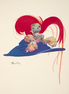 Ontwerp voor een hoed, uit La Mode en mil neuf cent douze. bij Marcelle Demay, uitgegeven 1912 door Charles Martin
