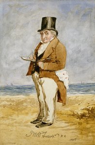 Volledig portret van Joseph Mallord William Turner, 1849 door Charles Martin