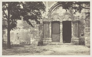 Kerk van Villeneuve le Comte, Seine-et-Marne (Kerk van Villeneuve le Comte, Seine-et-Marne) door Charles Marville