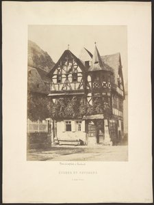 Studies en landschappen: 16e eeuws huis in Baccharah door Charles Marville