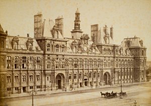 Hôtel de Ville, Parijs door Charles Marville