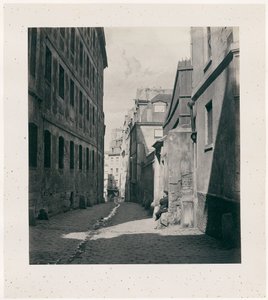 Rue Chartière (impasse Chartière) van rue de Reims door Charles Marville