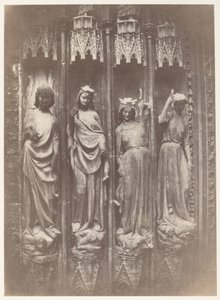 De Deugden Verpletteren de Ondeugden, Kathedraal van Straatsburg door Charles Marville