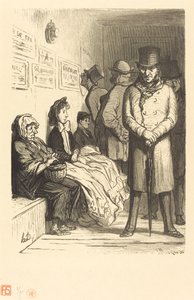 Een Wachtkamer van de Omnibus door Charles Maurand after Honoré Daumier