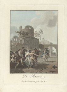 De ruzie door Charles Melchior Descourtis