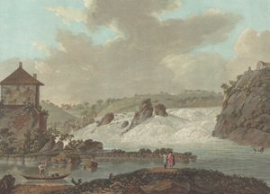 Watervallen van Schaffhausen, ca. 1784 door Charles Melchior Descourtis
