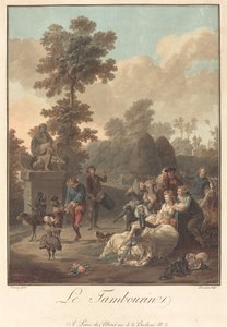 Le Tambourin, ca. 1789 door Charles Melchior Descourtis
