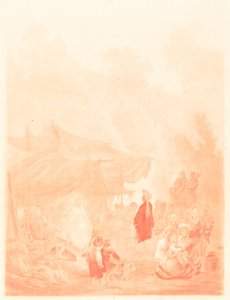 Dorpsbruiloft, 1785 door Charles Melchior Descourtis