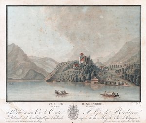 Uitzicht vanaf Rinkenberg over het Brenzermeer door Charles Melchior Descourtis