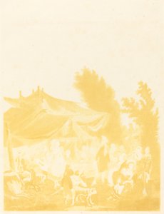 Dorpsbruiloft door Charles Melchior Descourtis after Nicolas Antoine Taunay