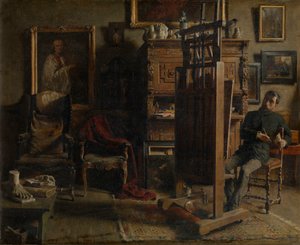 Het atelier van de schilder Jules Lambeaux