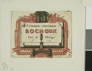 Adreskaart van de prentverkoper, Rochoux
