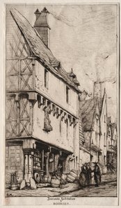 Een oud huis in Bourges, soms het Muzikantenhuis genoemd, 1860 door Charles Meryon