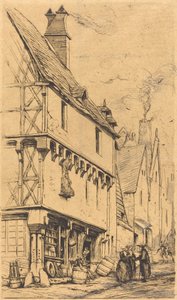 Oude woning in Bourges, soms het 