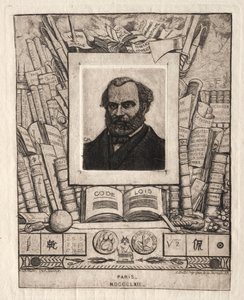 Armand Gueraud van Nantes, drukker en letterkundige door Charles Meryon