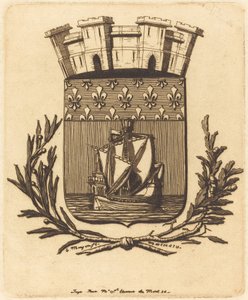 Symbolische wapens van de stad Parijs door Charles Meryon