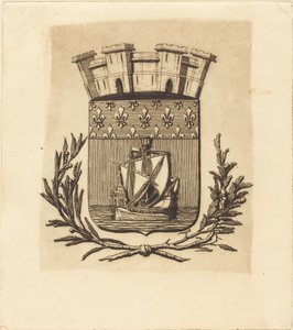 Symbolische wapens van de stad Parijs door Charles Meryon