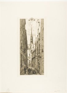 Chantrey Street, Parijs door Charles Meryon