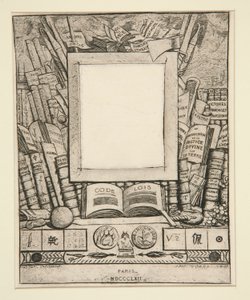 Lijstproject voor het portret van Armand Guerand door Charles Meryon