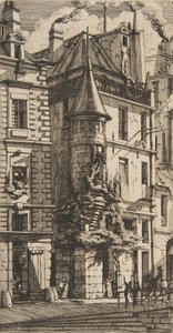 Huis met een Torentje, rue de la Tixeranderie, Parijs, 1852 door Charles Meryon