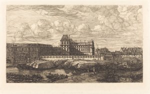 Het Oude Louvre, naar een Schilderij van Zeeman, 1651