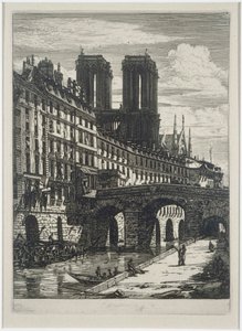 Kleine brug door Charles Meryon