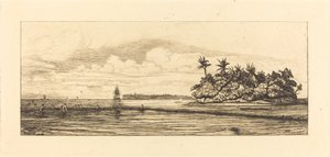 Oceanië, eilanden bij Uvea (Wallis); Vissen met palmen, 1845