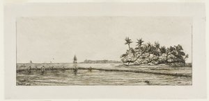 Oceanië: Vissen, nabij eilanden met palmen in de Uea of Wallis-groep, 1845