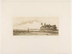 Oceanië: Vissen, bij eilanden met palmen in de Uea- of Wallis-groep, 1845