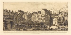 Zicht op de stad Parijs tegen het einde van de XVIIe eeuw door Charles Meryon
