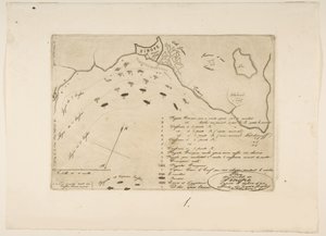 Plan van de Slag bij Sinope, 1853 door Charles Meryon