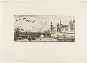 Pont-au-Change, Parijs door Charles Meryon