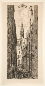 Rue des Chantres door Charles Meryon