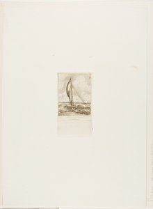 Snelzeilende proa, Mulgrave-archipel, Oceanië door Charles Meryon