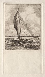 Snel Zeilende Proa, Mulgrave Archipel, Oceanië door Charles Meryon