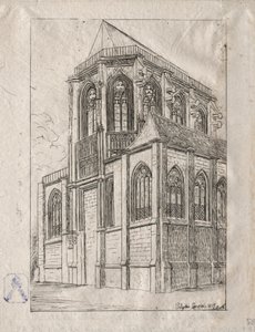 De apsis van de kerk van St. Martin-sur-Renelle, 1860