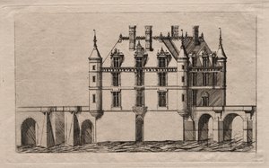 Het kasteel van Chenonceau door Charles Meryon